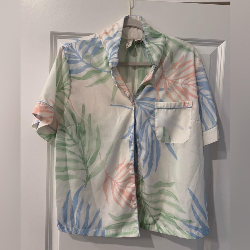 2 piece Set Palm Leaves Sleepwear